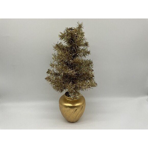 Pier 1 Imports Mini 18 Inch Gold Ornament Tree in Original Packaging Vintage - Picture 5 of 11